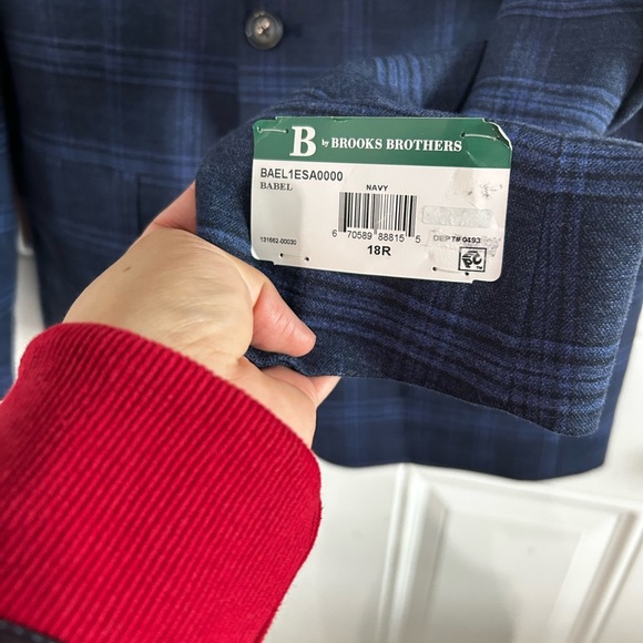 ✨Brooks Brother Blue Plaid Blazer NWT 18✨ - Picture 3 of 4
